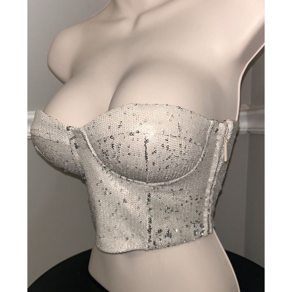 Charlotte Russe Sparkly Bustier Top Size XS